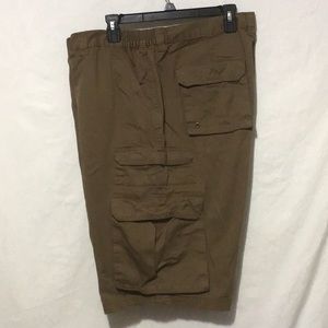 Boulder Creek Trading Co. Dark Khaki Multi Pocketed Cargo Shorts Sz 44 New